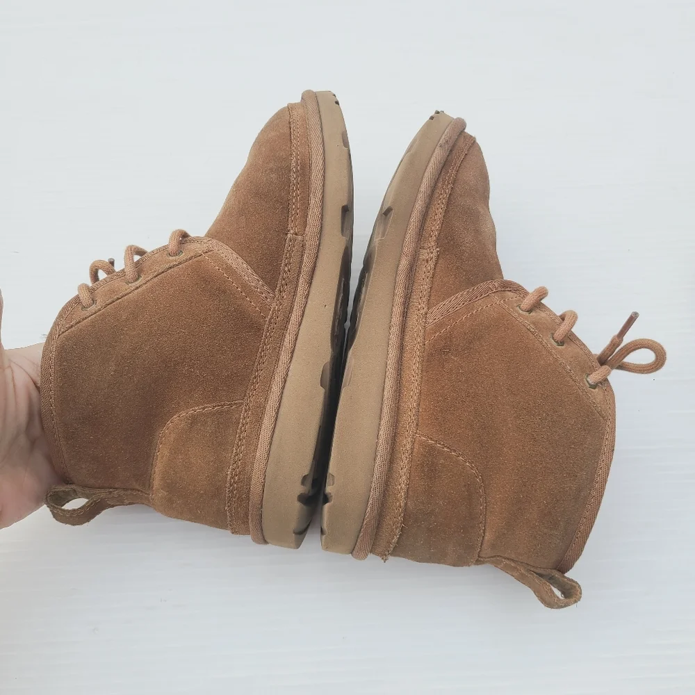 UGG Neumal kids chestnut fur lined chukka boots